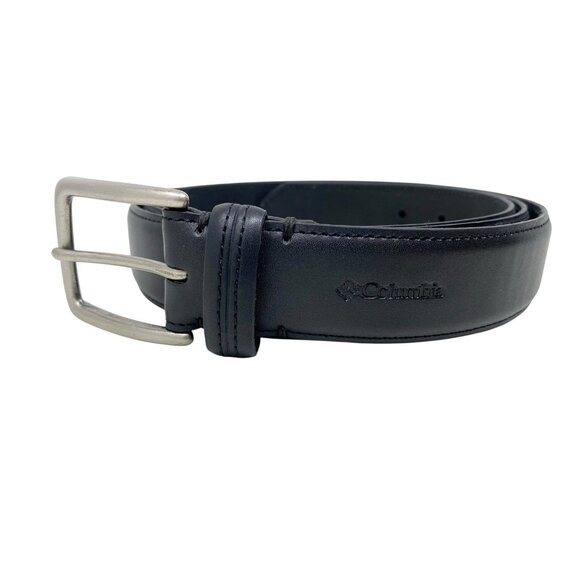 Columbia Sportswear Company Black Solid Logo Outdoor Workwear Career Belt Sz 48‎ - Picture 1 of 6